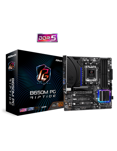 Placă de bază ASRock B650M PG RIPTIDE, AM5, AMD B650, Micro-ATX