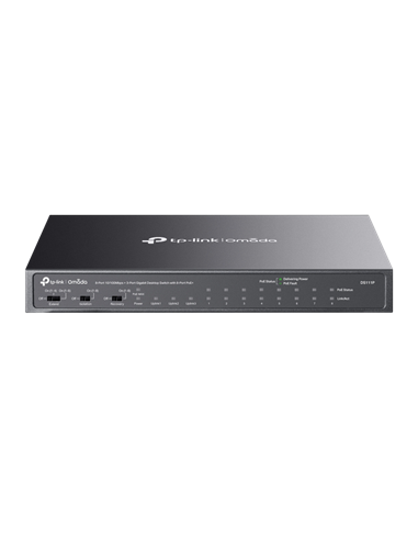 Comutator PoE TP-LINK DS111P, 8x IEEE 802.3af/at PoE+ Ports