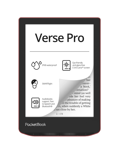 Электронная книга PocketBook Verse PRO 634, Страсть Красный