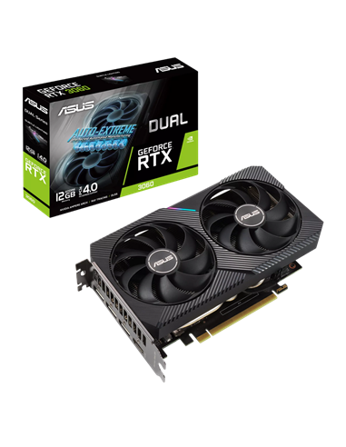 Видеокарта ASUS DUAL-RTX3060-O12G-V2, 12ГБ GDDR6 192бит