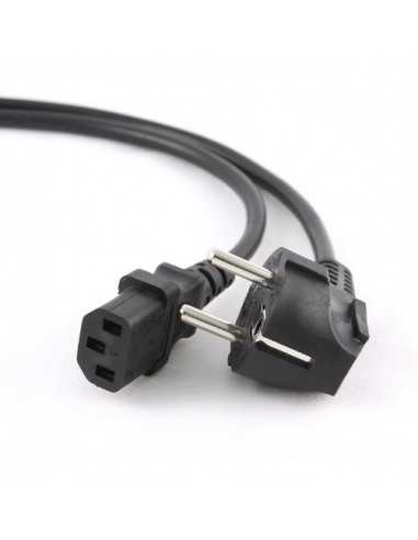 Компьютерные кабели внутренние Power cord PC-186-VDE-5M, 5m, Schuko input and right angled C13 output, with VDE approval, Black