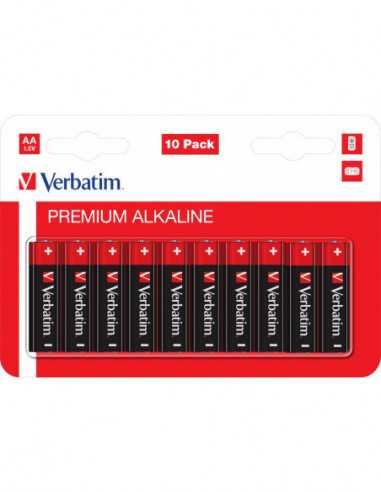Baterii AA, AAA - alcaline Verbatim Alcaline Battery AA, 10pcs, Blister pack