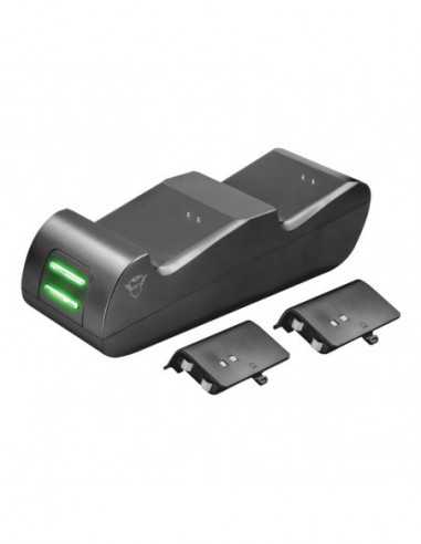 Accesorii de jocuri Trust Gaming GXT 247 Duo Charging Dock for Xbox One, Including 2 x 800mAh NiMH batteries, Charge up to 2 ori