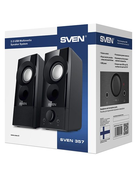 Boxe pentru calculator 2.0 SVEN "357", Negru Boxe pentru calculator 2.0 SVEN "357", Negru