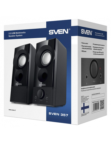 Boxe pentru calculator 2.0 SVEN "357", Negru