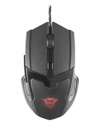 Мыши Trust Trust Gaming GXT 101 Gav Mouse, 600 - 4800 dpi, 6 button, Illuminated logo in continuously changing colours ,Ergonomi