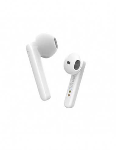 Наушники Trust Trust Primo Touch Bluetooth Wireless TWS Earphones - White, Up to 4 hours of playtime, Manage all important funct