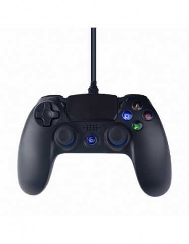 Игровые контроллеры Gembird JPD-PS4U-01 Wired vibration game controller for PlayStation 4 or PC, Black