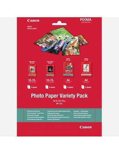Листовая фотобумага Paper Canon Variety Pack VP-101 A4 10x15 - Photo Paper Variety Pack A4 10 x 15cm VP-101 (20 sheets), (Glo