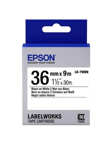 Картридж с лентой Epson LK-7WBN, 36 мм x 9 м