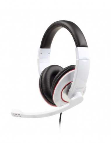 Наушники Gembird Gembird MHS-001-GW Stereo Headphones with Microphone,Volume control, Glossy White