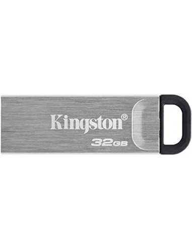 Unități flash USB 32GB USB3.2 Kingston DataTraveler Kyson Silver, Metal casing, Compact and lightweight (Read 200 MBytes)