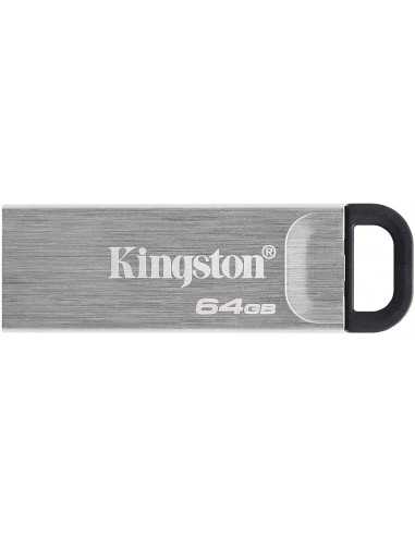 Unități flash USB 64GB USB3.2 Kingston DataTraveler Kyson Silver, Metal casing, Compact and lightweight (Read 200 MBytes)