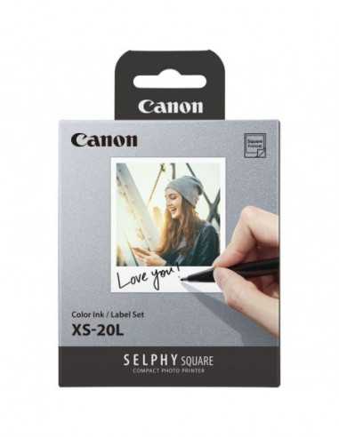 Листовая фотобумага Paper Canon XS-20L EU26 - Canon Color InkLabel Set XS-20L (Photo Paper 72x85 mm (20 Sheets) + Ink Set), Com