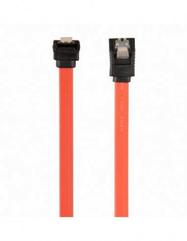 Компьютерные кабели внутренние SATA Data Cable - 0.1m - Cablexpert CC-SATAM-DATA90-0.1M, Serial ATA III 10cm data cable with 90 