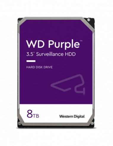 Настольное хранилище HDD 3.5 3.5 HDD 8.0TB Western Digital WD8001PURP Caviar Purple PRO, CMR Drive, 7200rpm, 256MB, 24x7, SATAI