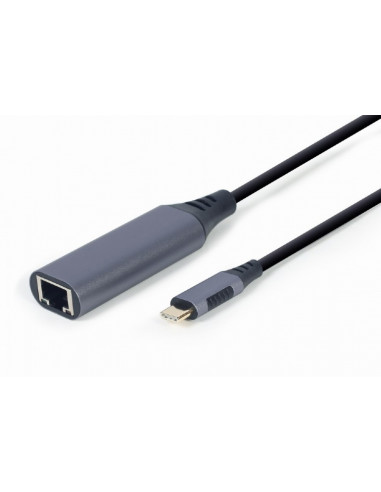 Adaptoare de rețea 10-100-1000M Gembird A-USB3C-LAN-01, USB type-C Gigabit network adapter, Space Grey