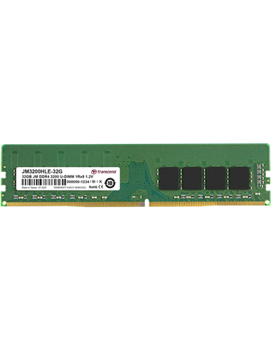 Оперативная память Transcend JM3200HLE-32G, DDR4 SDRAM, 3200 МГц, 32Гб