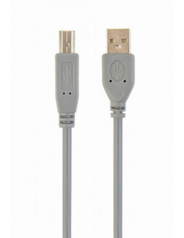 Cabluri USB, periferice Cable USB2.0 CCP-USB2-AMBM-6G, USB 2.0 A-plug B-plug 6ft cable, 1.8 m, Grey Color
