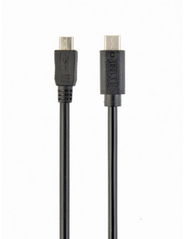 Кабели USB, периферия Cable USB 2.0 Micro BM to Type-C - 1.8m - Cablexpert CCP-USB2-mBMCM-6, USB 2.0 Micro BM to Type-C cable (M
