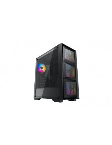Carcase Deepcool DEEPCOOL MATREXX 50 MESH 4FS ATX Case, with Side-Window, Tempered Glass Side, without PSU, Tool-less, 4x120mm t