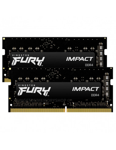 SO-DIMM DDR4 16GB (Kit of 28GB) DDR4-3200 SODIMM Kingston FURY Impact, PC25600, CL20, 1Rx8, 1.2V Intel XMP 2.0 (Extreme Memory
