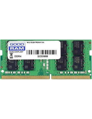 SO-DIMM DDR4 16GB DDR4-2666 SODIMM GOODRAM, PC21300, CL19, 2048x8, Single Rank, 1.2V
