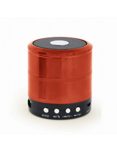 Портативные колонки Gembird Gembird SPK-BT-08-R, Bluetooth Portable Speaker, 3W (1x3W) RMS, Bluetooth v.2.1+EDR, built-in Li-Pol
