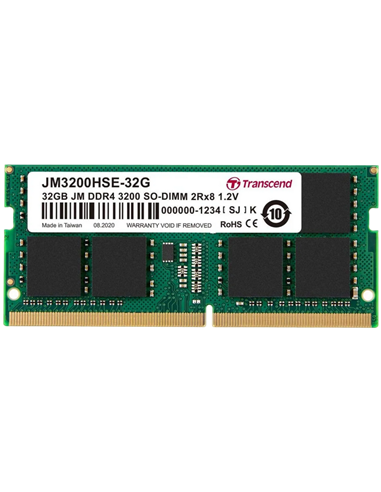 Оперативная память Transcend JM3200HSE-32G, DDR4 SDRAM, 3200 МГц, 32Гб