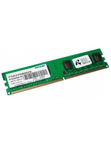 DIMM DDR2 SDRAM 2GB DDR2-800 PATRIOT Signature Line, PC6400, CL6, 2 Rank, Double-sided Module, 1.8V