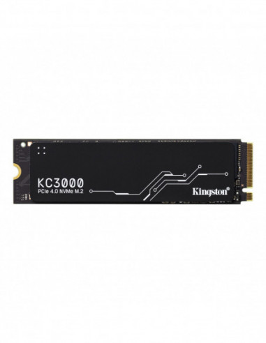 M.2 PCIe NVMe SSD M.2 NVMe SSD 2.0TB Kingston KC3000, wHeatSpreader, PCIe4.0 x4 NVMe, M2 Type 2280 form factor, Sequential Read