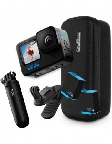 Camere de acțiune Action Camera GoPro HERO 10 Black Big Bundle, Photo-Video:23MP5.3K60+4K120, 8xslow-mo, waterproof 10m, voice c