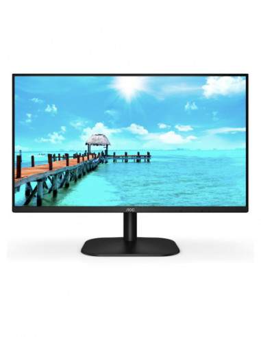 Мониторы LCD 27-35 Full-HD & UWHD 27.0 AOC IPS LED 27B2H Black Borderless (7ms, 20M:1, 250cd, 1920x1080, 178178, VGA, HDMI, Aud
