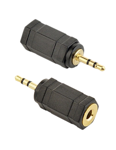 Аудио адаптер Cablexpert A-3.5F-2.5M, 3.5mm 3-pin (F) - 2.5mm 3-pin (M), Чёрный