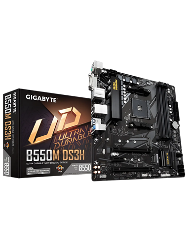 Placă de bază Gigabyte B550M DS3H, AM4, AMD B550, Micro-ATX