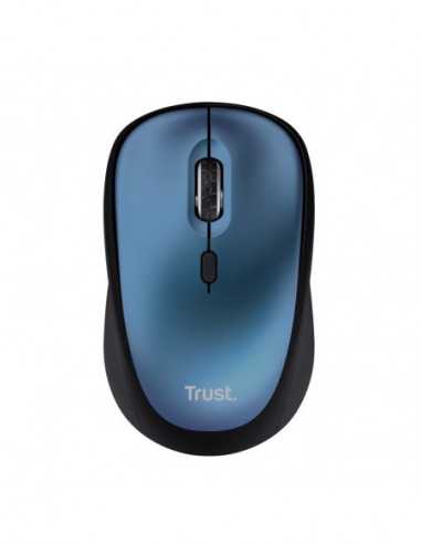 Мыши Trust Trust Yvi + Eco Wireless Silent Mouse - Blue, 8m 2.4GHz, Micro receiver, 800-1600 dpi, 4 button, AA battery, USB