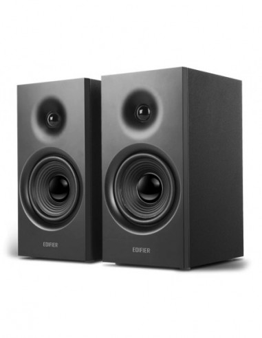 Boxe 2.0 Edifier R1080BT Black, 2.0 24W (2x12W) RMS, 4 Mid-range and bass drivers + 0.75 treble drivers, built-in DSP chip, Blue