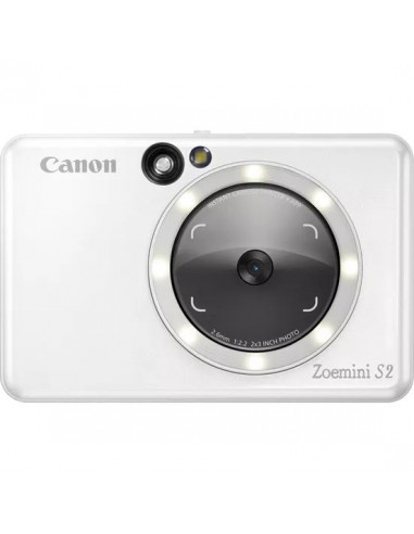 Сублимационные принтеры Printer Canon Zoemini 2 ZOEMINI S2 ZV223 Pearl White, Compact Photo 8MP, Ink-free 314x600, Wi-Fi, Blueto