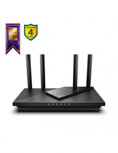 Routere TP-LINK Archer AX55 AX3000 Wi-Fi 6 Wireless Gigabit Router, 2402Mbps at 5Ghz + 574Mbps at 2.4Ghz, 802.11axacabgn, 1 Gi