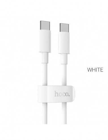 Cabluri Cable USB-C to USB-C HOCO “X51 High-power”, 2m, White, Output up to 100W (20V5A), Charging power for laptop, Fast Ch