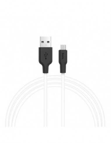 Cabluri Cable USB to USB-C HOCO “X21 Silicone”, 1m, BlackWhite, up to 2A, Charging Data Cable, Outer material: Silicone