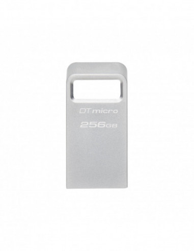 USB-накопители 256GB USB3.2 Kingston DataTraveler Micro G2, Metal casing, Compact and lightweight, World’s smallest USB Flash dr