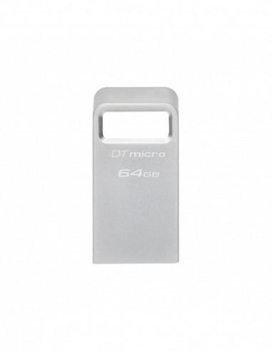 USB-накопители 64GB USB3.2 Kingston DataTraveler Micro G2, Metal casing, Compact and lightweight, World’s smallest USB Flash dri