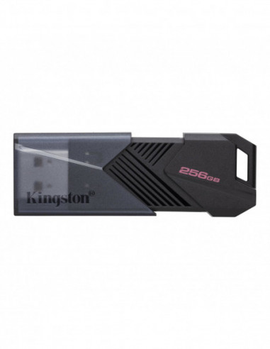 Unități flash USB 256GB USB3.2 Kingston DataTraveler Exodia Onyx Black, Moving cap design, Sleek matte black casing, Key ring (