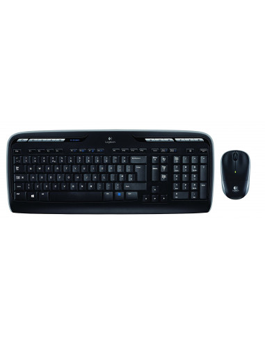Клавиатуры Logitech Logitech Wireless Desktop MK330, Multimedia Keyboard Mouse, USB, Retail, US INTL - 2.4GHZ