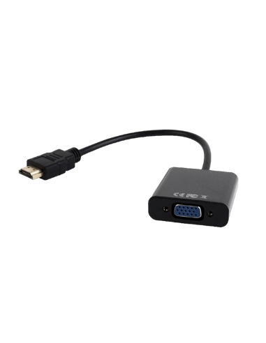 Convertor Video/Audio Cablexpert A-HDMI-VGA-03, HDMI (M) - VGA D-Sub, 0,15m, Negru