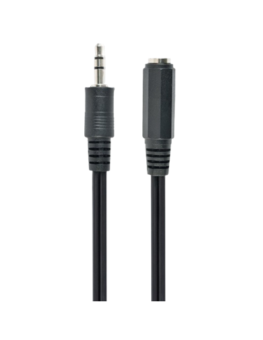 Аудиокабель Cablexpert CCA-423-2M, 3.5mm 3-pin (F) - 3.5mm 3-pin (M), 2м, Чёрный