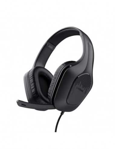 Căști Trust Trust Gaming GXT 415 ZIROX Lightweight Headset with flexible microphone, ABS plastic, 200 cm cable, 3.5mm, Black