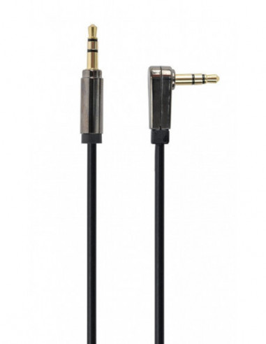 Аудио: кабели, адаптеры Audio cable Right angle 3.5mm -1m - Cablexpert CCAPB-444L-1M, 3.5mm stereo plug to 3.5mm stereo plug,1 m