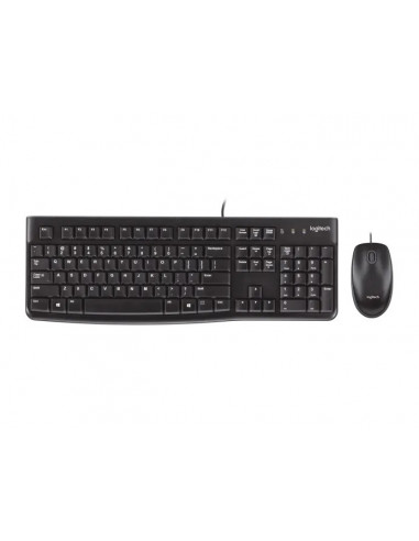 Клавиатуры Logitech Logitech Desktop MK120 USB, Keyboard + Mouse, US black